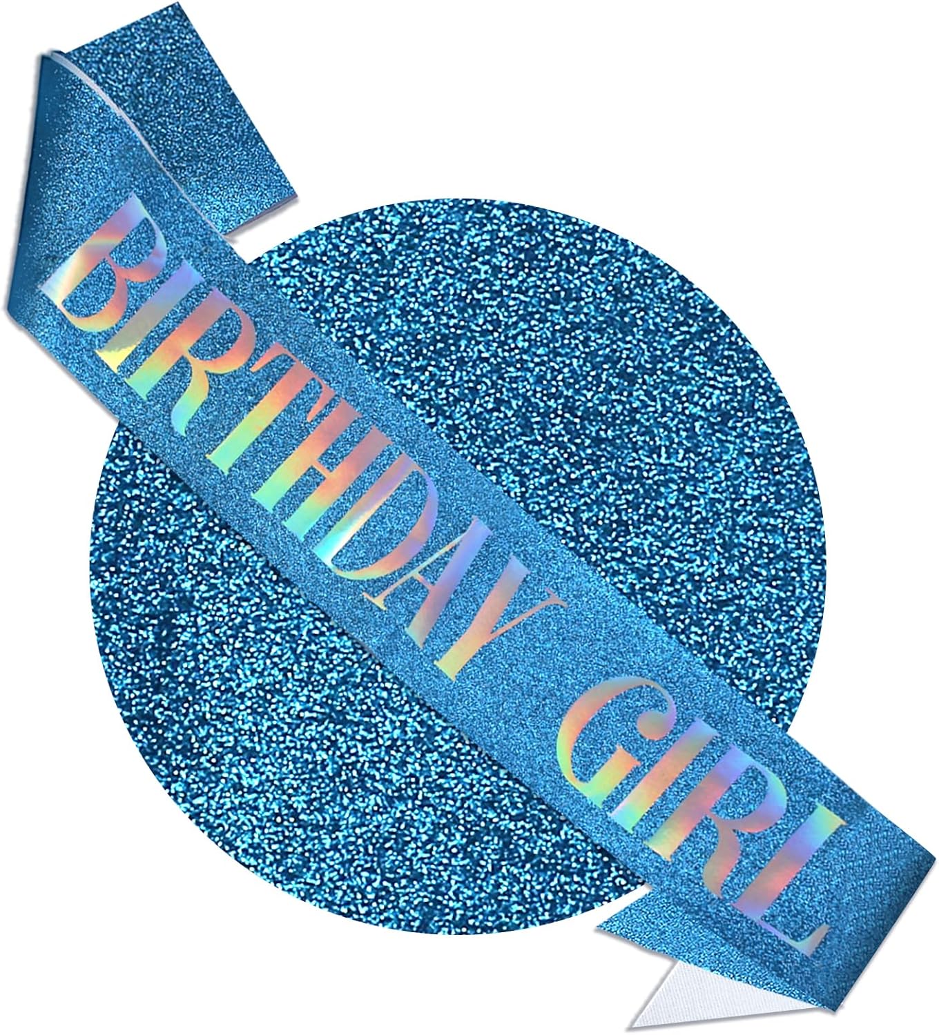 RUDONG M Birthday Girl Sash Glitter - Silver Birthday Sash for Women & Girls | Sweet 16/18th/21st/30th/40th/50th/60th/70th, All-Age Celebration Party Decor