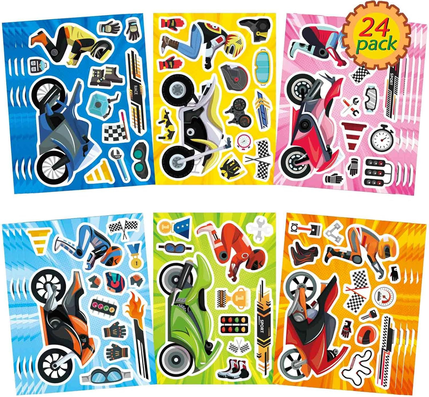 24 PCS Fairy Stickers for Kids, Make a Face Sticker with 8 Unique Designs Fairy, Frog, Mushroom, Make Your Own Stickers for Girls Birthday Party Favors, Goodie Bags, DIY Crafts