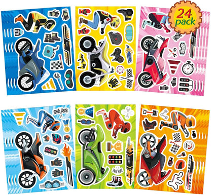 24 PCS Fairy Stickers for Kids, Make a Face Sticker with 8 Unique Designs Fairy, Frog, Mushroom, Make Your Own Stickers for Girls Birthday Party Favors, Goodie Bags, DIY Crafts