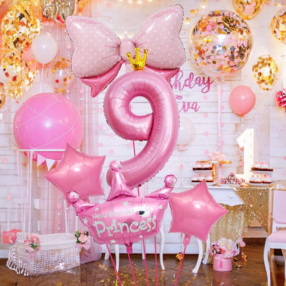Dinosaur 5th Birthday Decorations, Dinosaur Birthday Party Decorations with Giant Inflatable Dinosaur Balloons 40 Inch Helium Foil Mylar Number 5 Balloons for Dinosaur Theme Birthday Party Decorations