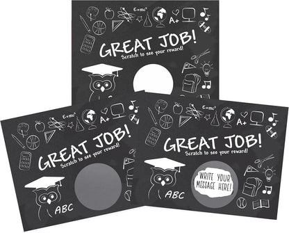 My Scratch Offs - Customizable Scratch-Off Cards Graffiti Design for Prizes, Classroom Rewards & Teacher Supplies, 50 Pack