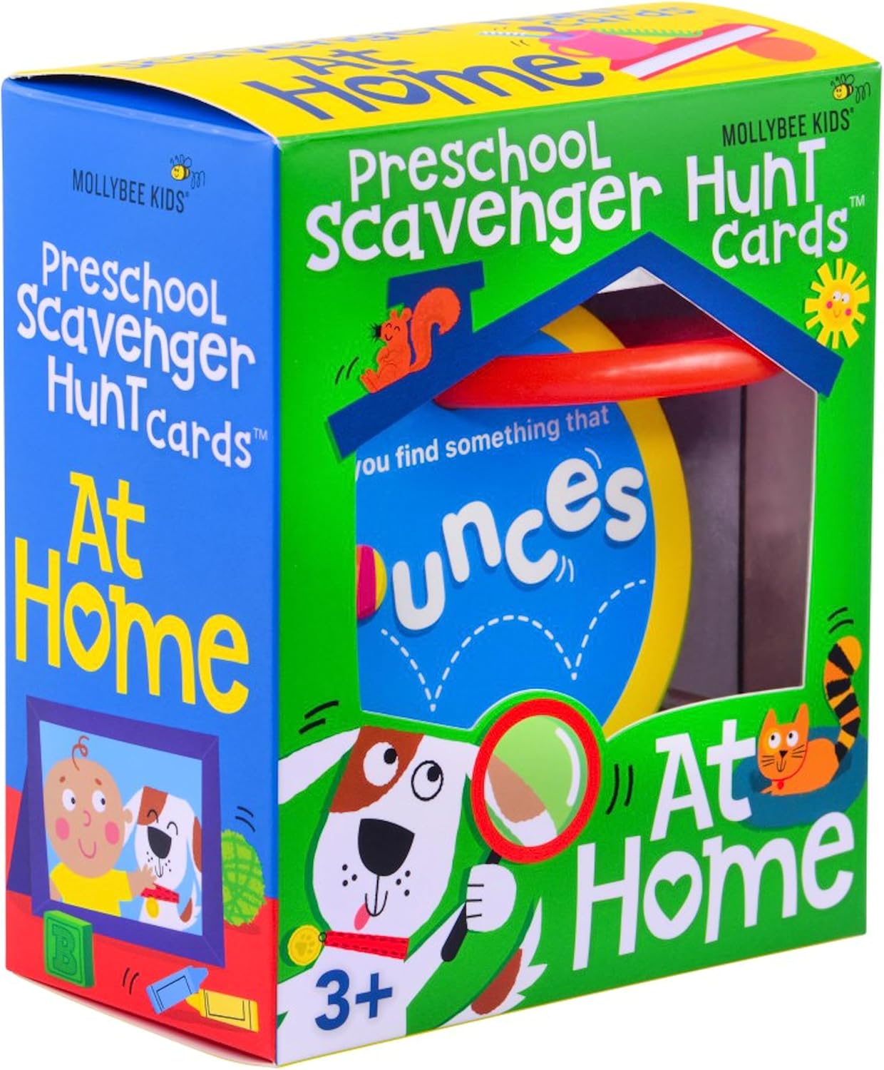 MOLLYBEE KIDS Preschool Outdoor Scavenger Hunt Cards at Home, Gifts for Ages 3, 4