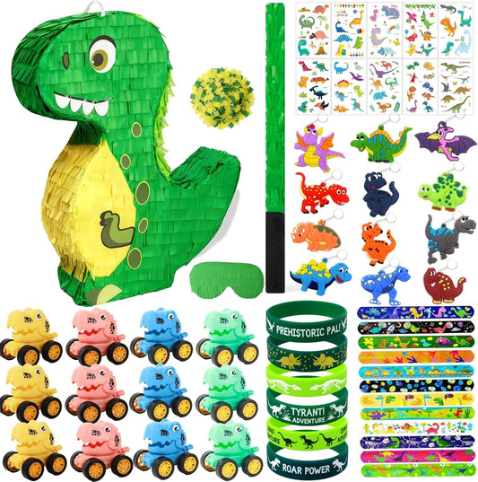Dinosaur Pinata for Boys Birthday Party Dino Pull String Pinata Birthday Party Supplies for Kids Dinosaur Themed Party 12 x 16 x 3 Inches
