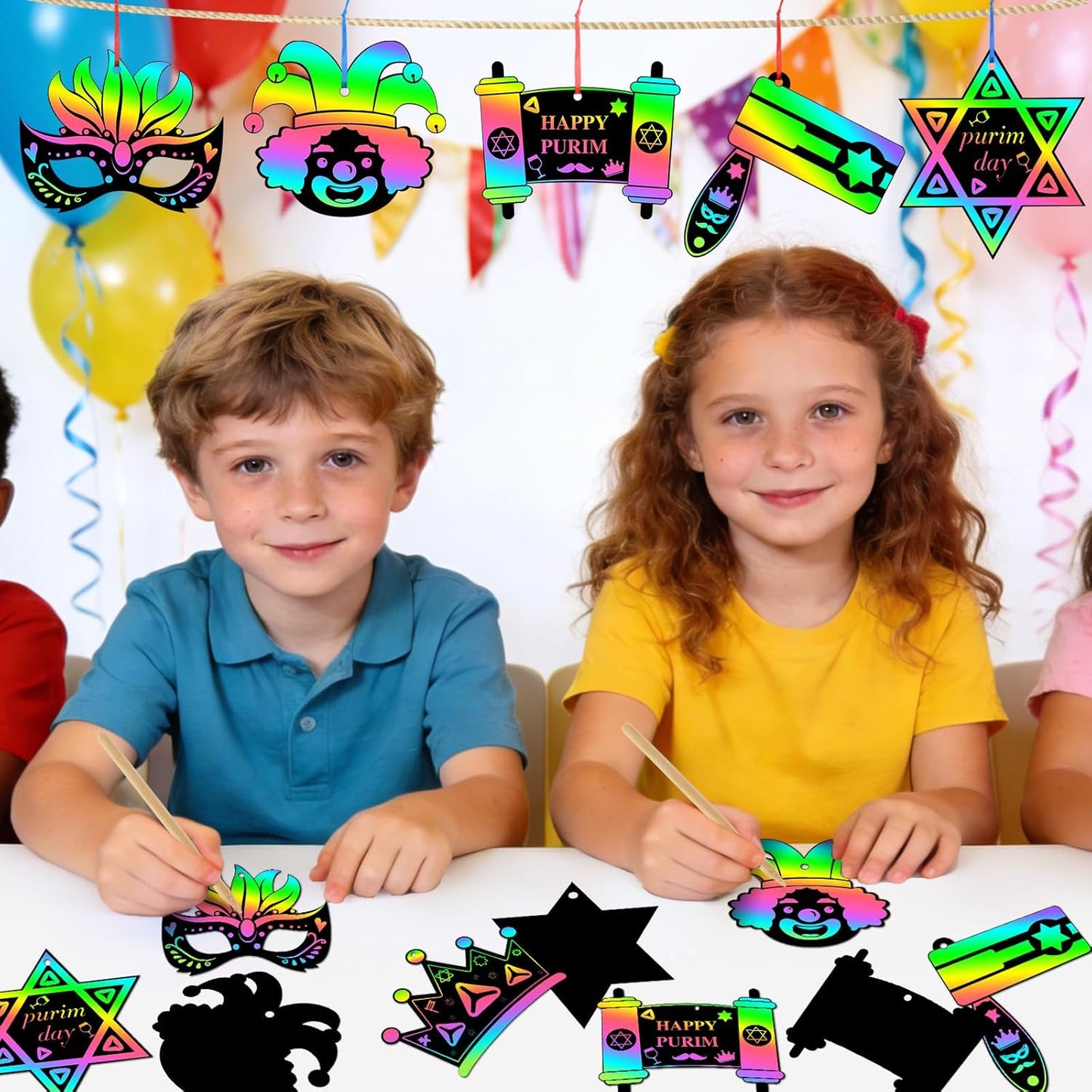 JULMELON 36 PCS Ocean Crafts, Rainbow Scratch Art Under The Sea Party Favors DIY Magic Color Summer Ocean Animals Scratch Cards for Summer Party Favors School Activities
