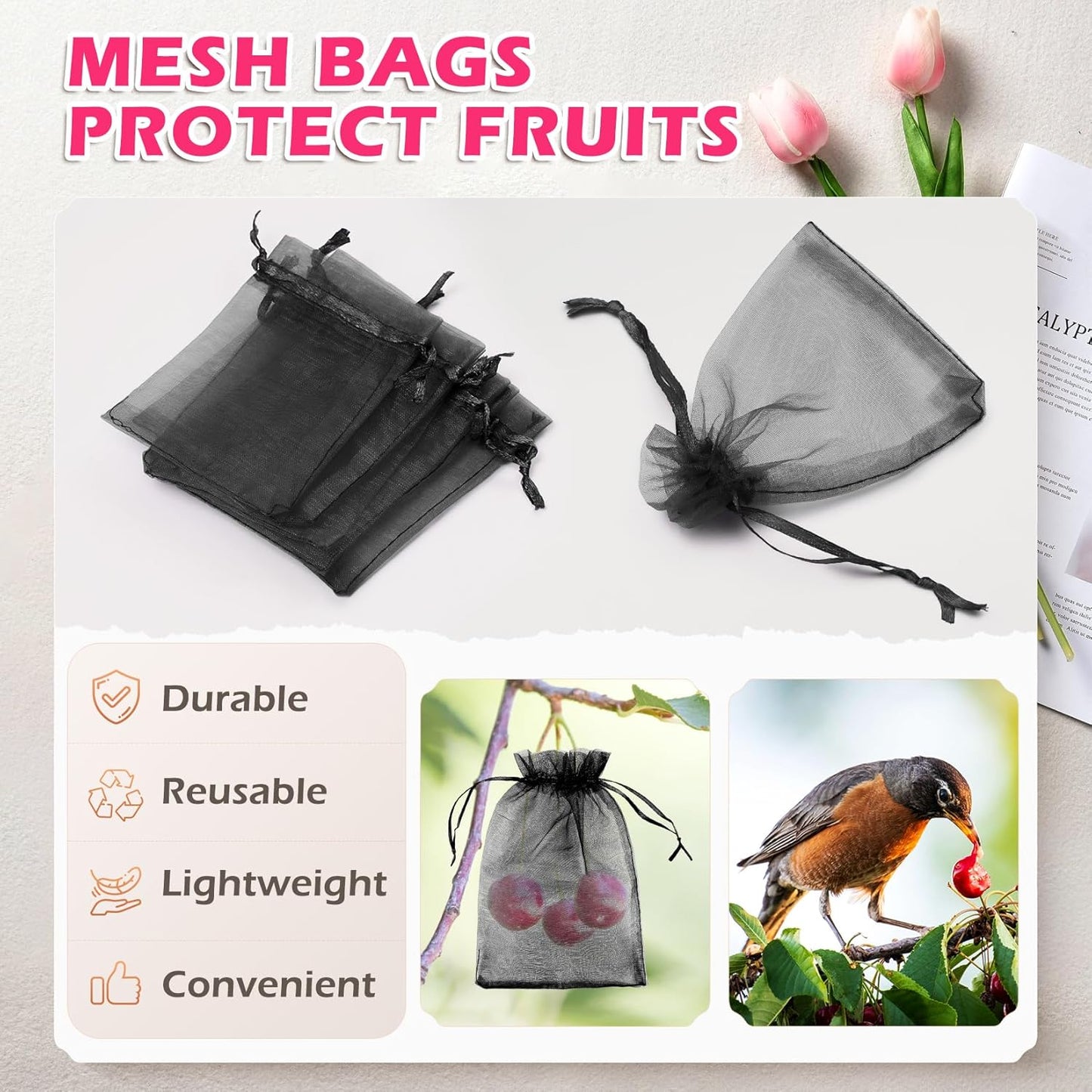 ANZNKU 50PCS White Organza Bags 3x4, Small Gift Bags Bulk for Sachet Jewelry Candy Treat, Mini Mesh Bag Drawstring for Wedding Bridal & Baby Shower, Party Favor Bag for Easter Mothers Day Birthday