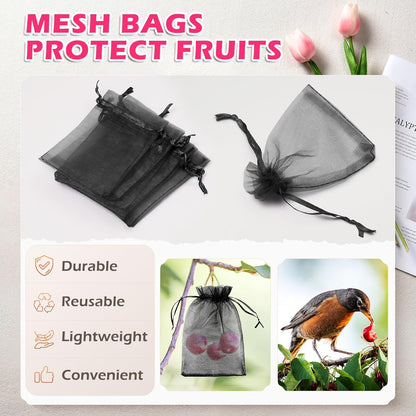 ANZNKU 50PCS White Organza Bags 3x4, Small Gift Bags Bulk for Sachet Jewelry Candy Treat, Mini Mesh Bag Drawstring for Wedding Bridal & Baby Shower, Party Favor Bag for Easter Mothers Day Birthday