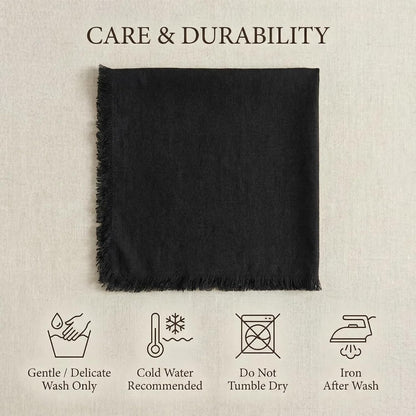 ACCENTHOME Natural Cotton Linen Napkin Set of 12 18x18 inch Dinner Napkins - Washable Soft Premium Hotel Quality Reusable Hemmed Edges Napkins Perfect Table Linens for Family Dinners, Weddings