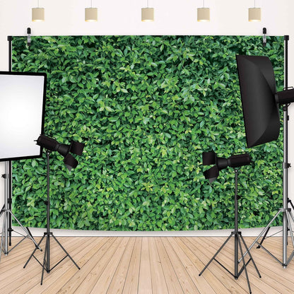 Green Leaves Backdrop - Nature Greenery Polyester Photography Background for Birthday Wedding Decor Soft Fabric Wall Banner | Baby Shower, Safari, Dinosaur Theme Photo Booth(7x5ft)