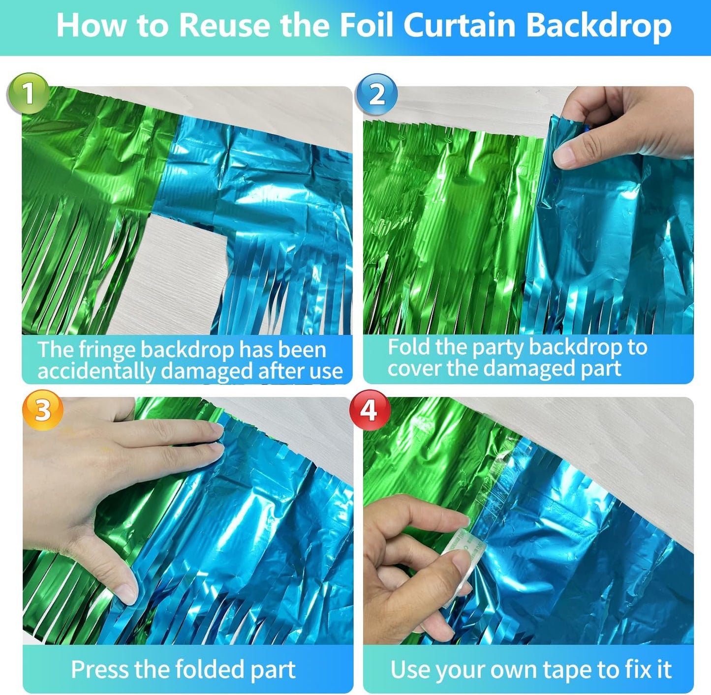 2 Pack Foil Curtain Backdrop Curtains Silver Tinsel Door Streamers Birthday Party Decorations Photo Booth Props for Disco Party Graduation Wedding Baby Shower Bachelorette Christmas Gender Reveal