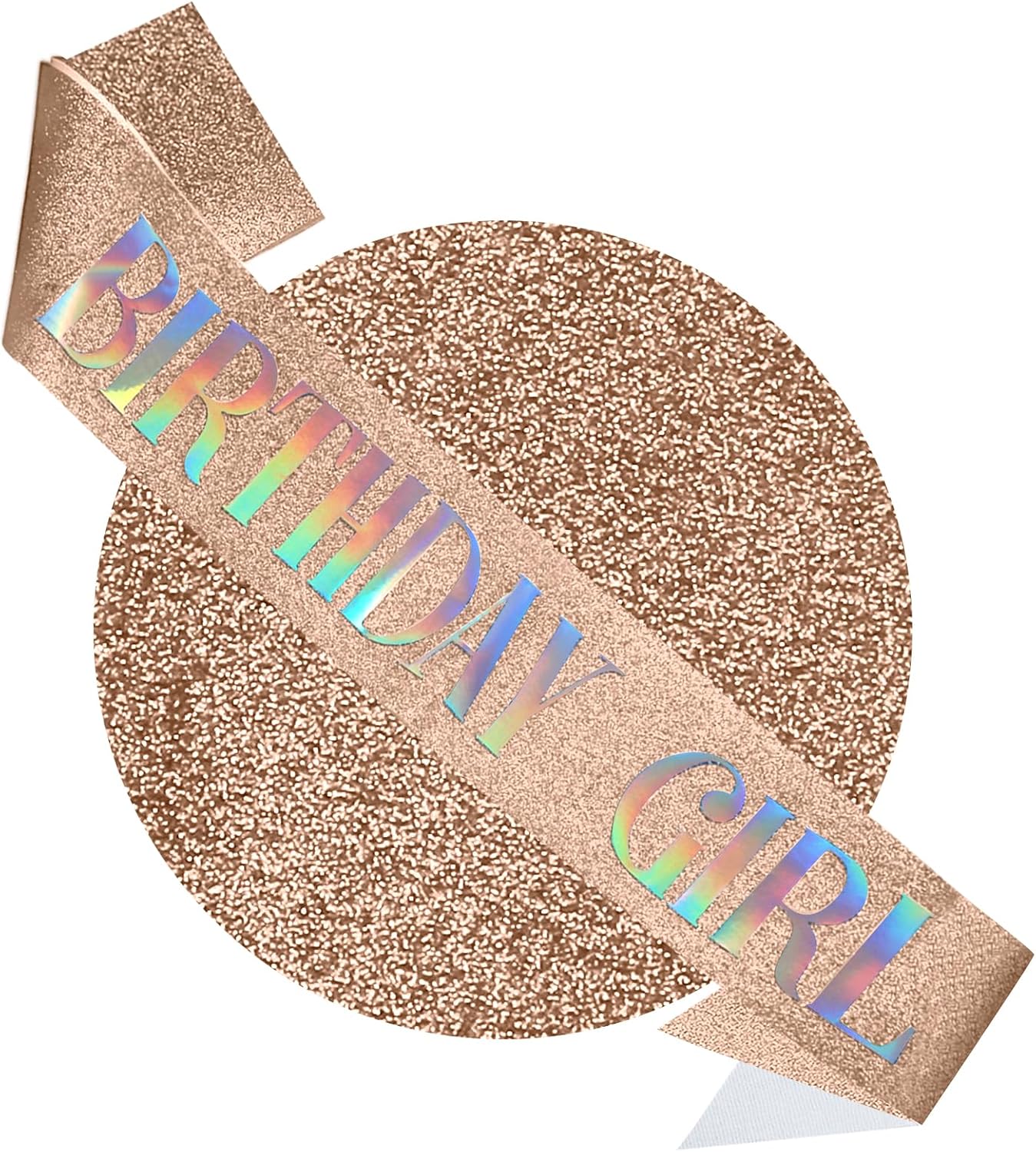 RUDONG M Birthday Girl Sash Glitter - Silver Birthday Sash for Women & Girls | Sweet 16/18th/21st/30th/40th/50th/60th/70th, All-Age Celebration Party Decor