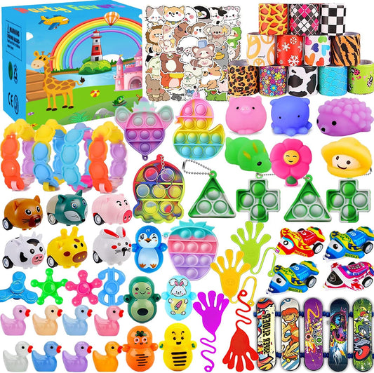 150 Pcs Party Favors for Kids 8-12 4-8, Fidget Toys Bulk, Treasure Box Toys for Classroom, Birthday Gifts, Classroom Prizes, Easter Egg Fillers, Pinata Goodie Bags Stuffers for Kids
