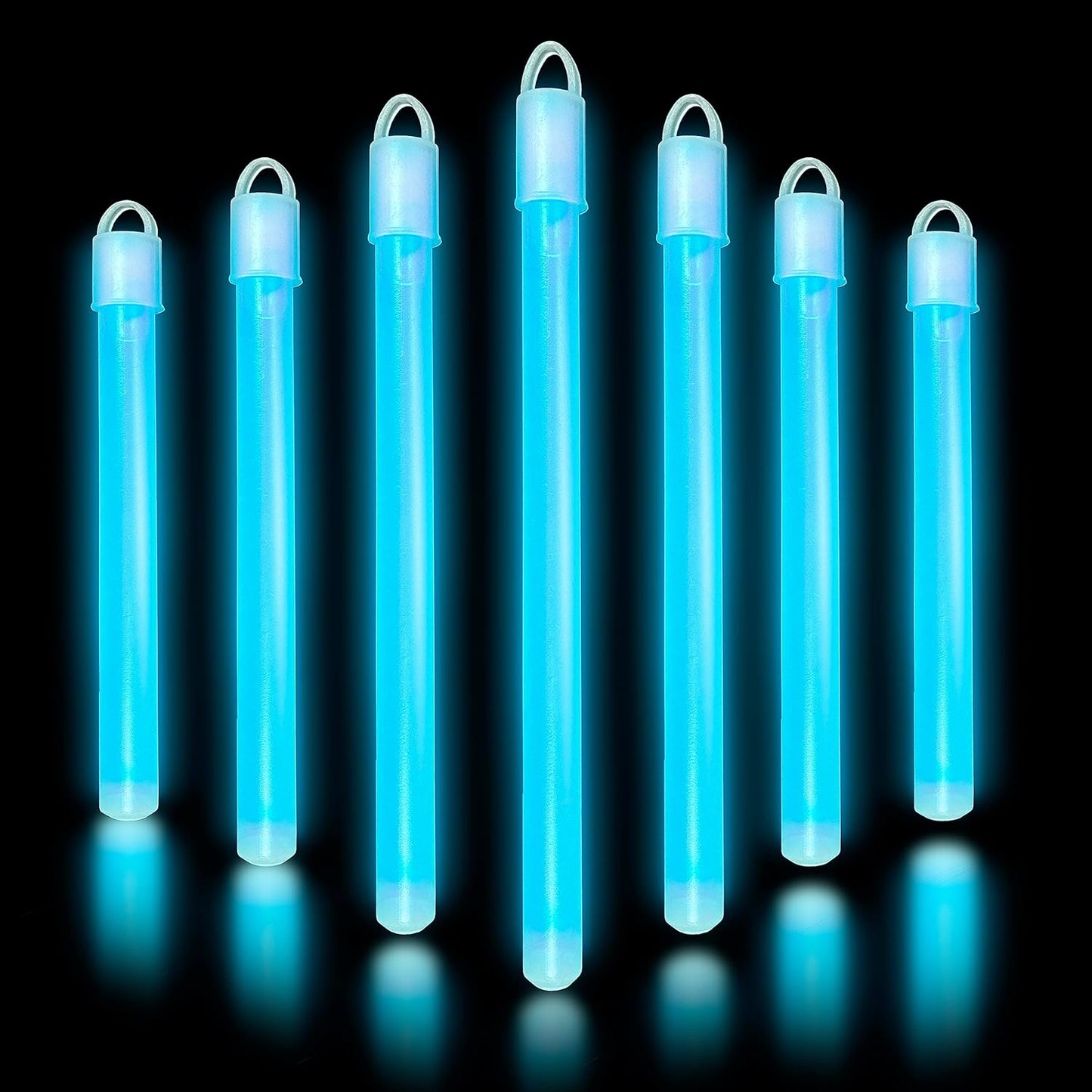 Glow Fever Glow in The Dark Sticks - 50 ct 6" Glow Sticks Bulk Party Pack with End Caps & Lanyards - Glow Party Favors for Concert, Festival, & Wedding Neon Light Sticks by Party Dragon, Multi