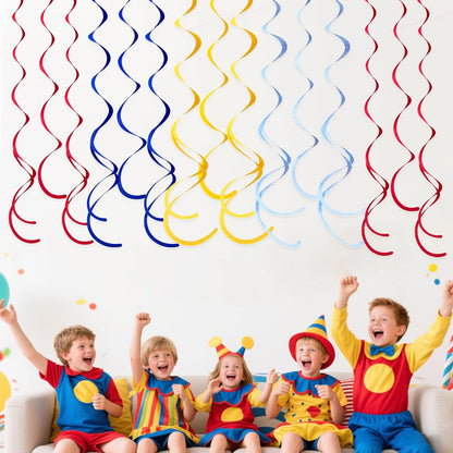 36 Pcs Blue Hanging Swirl Decorations Ombre Royal Blue White Felt Swirl Streamer Spiral Ceiling Garland for Birthday Wedding Baby Shower Graduation Under The Sea Nautical Ahoy Achor Party Supplies