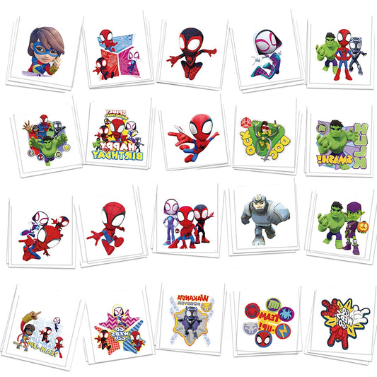 Spidey Birthday Party Supplies, 60 Pcs Temporary Tattoos, Removable Fake Tattoo Stickers for Goody Bag Treat Bag (A)