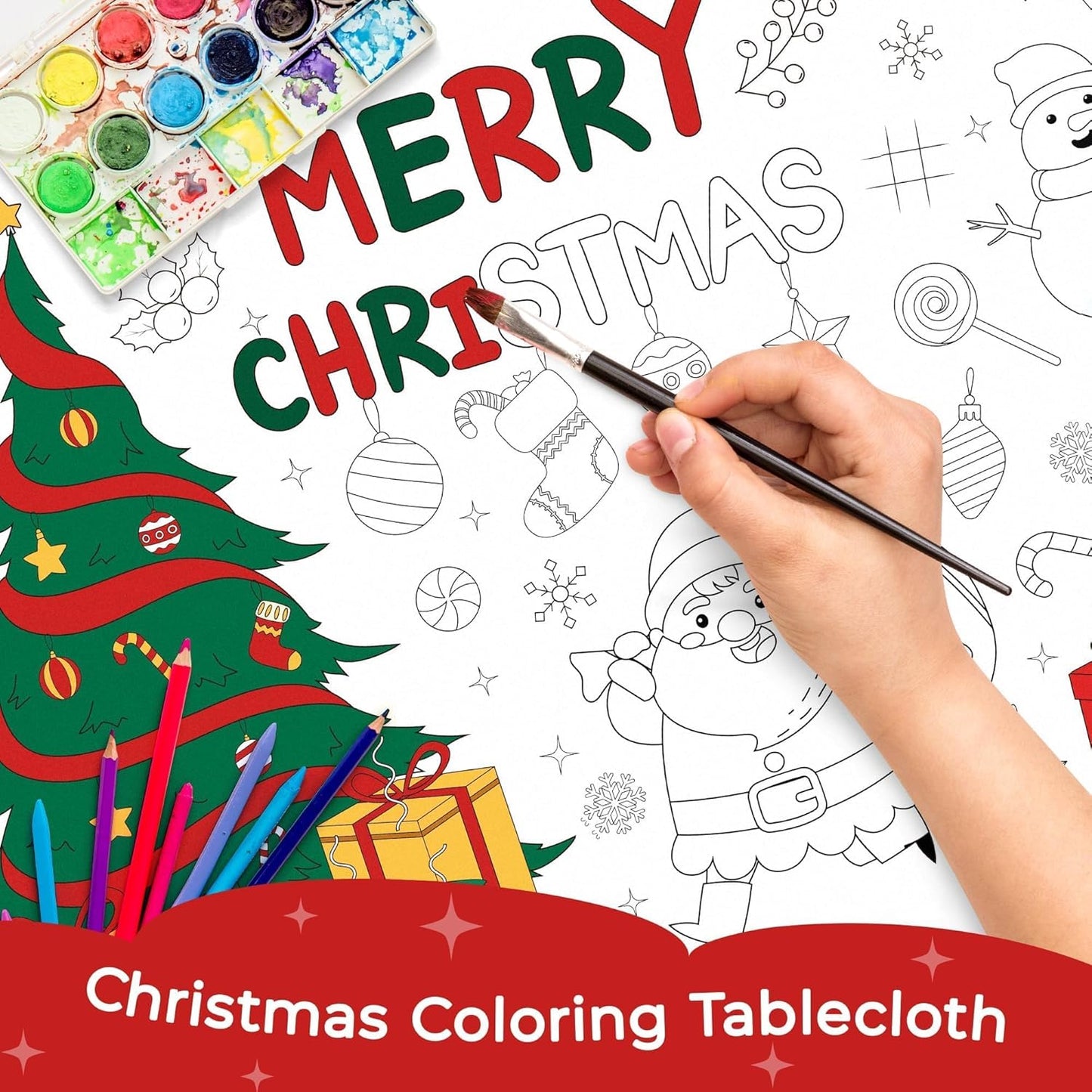 Childom 1 Pack Fourth of July Coloring Tablecloth for Kids,4th of July Crafts for Kids 30"x72" Giant Coloring Poster Table Cloth,Large Paper Poster Crafts Party Activities,4th of July Paper Tablecloth
