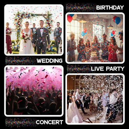 Ultimate Confetti, Multicolor Biodegradable Confetti - Rectangular Fluttering Tissue Paper Confetti for Cannon and Launcher use - Best for Holidays, Birthday, Wedding, and Parties - 1 lb, 16 oz
