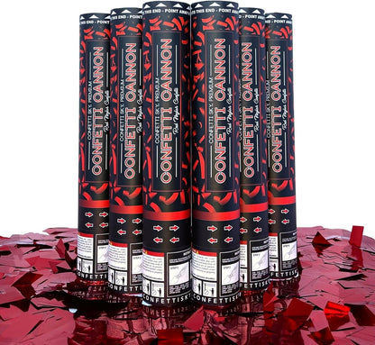 Confetti Sky [6 Pack] 12 Inch Confetti Cannons | Multicolor Confetti Poppers for Wedding Celebration, Birthday Party, Pranks, Graduation, Christmas Eve and New Year Celebration