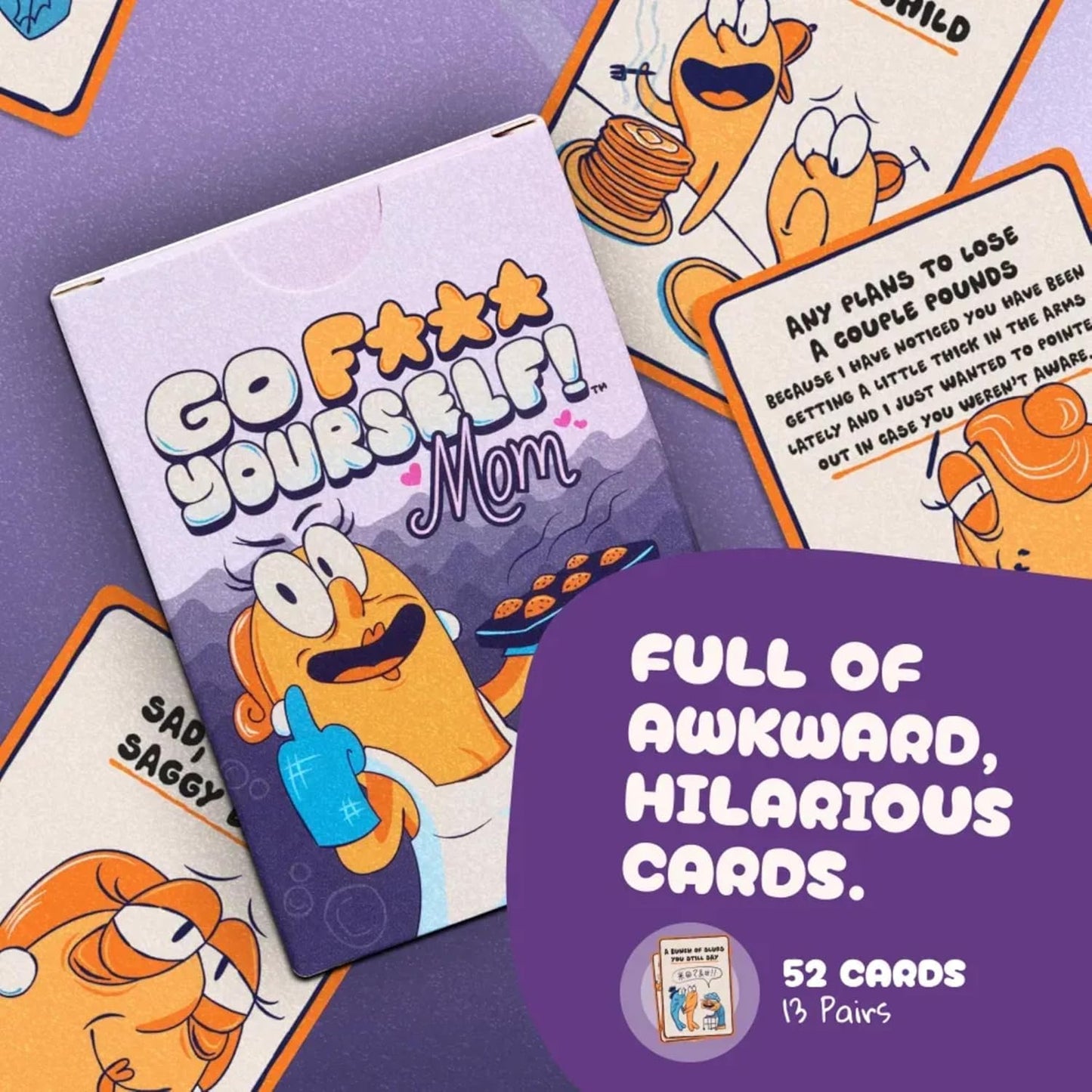 Go F Yourself! – The Grown Up Go Fish Card Game You've Always Wanted | Hilarious Party Game for Grown Ups, 2+ Players | 52 Cards, 13 Unique Pairs Edition