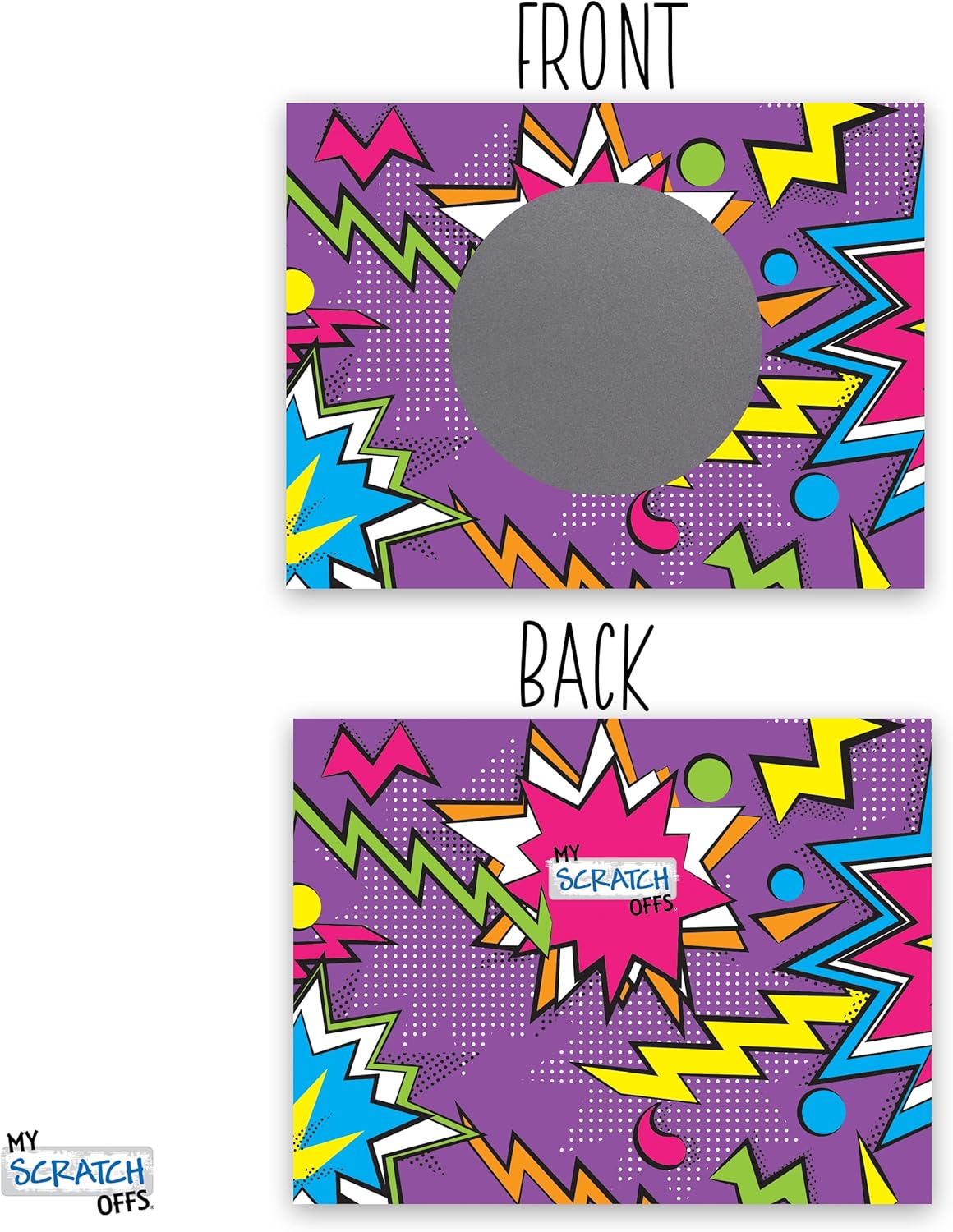 My Scratch Offs - Customizable Scratch-Off Cards Graffiti Design for Prizes, Classroom Rewards & Teacher Supplies, 50 Pack
