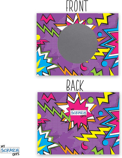 My Scratch Offs - Customizable Scratch-Off Cards Graffiti Design for Prizes, Classroom Rewards & Teacher Supplies, 50 Pack
