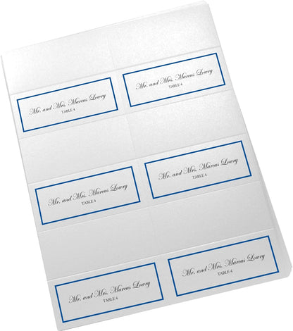 Single Line Border Printable Place Cards, Gold (Choose Color), Set of 60 (10 Sheets), Laser & Inkjet Printers - Wedding, Party, Dinner, and Special Events - Made in the USA