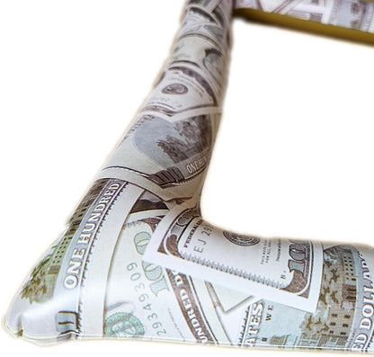 Bill Dollar Inflatable Photo Booth Selfie Frame Props Giant Money Themed Party Blow Up Picture Frame for Birthdays Casino Weddings Bachelorette Retirement Graduations Party Decorations