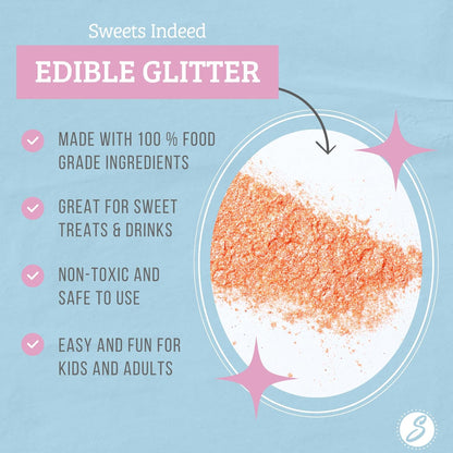 Sweets Indeed Edible Glitter, Perfect for Drinks, Cocktails, Beverages & Cake Decorating, Dessert Cake Topper, 4 grams (Gold 4g)