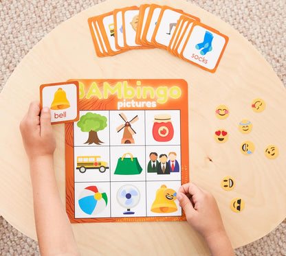 THE BAMBINO TREE Sight Word Bingo Game Level 1 and 2 - Educational Games for Kids - Learn to Read Vocabulary for Kindergarten 1st Grade - Dolch's Fry's Words Lists
