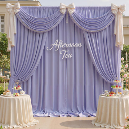 10ftx10ft Black Backdrop Curtains for Weddings Parties, Wrinkle Free 2 Panels Silky Polyester Photo Backdrop Drapes Back Drop Cloth Drapery for Birthday Mother'sDay Photography Background