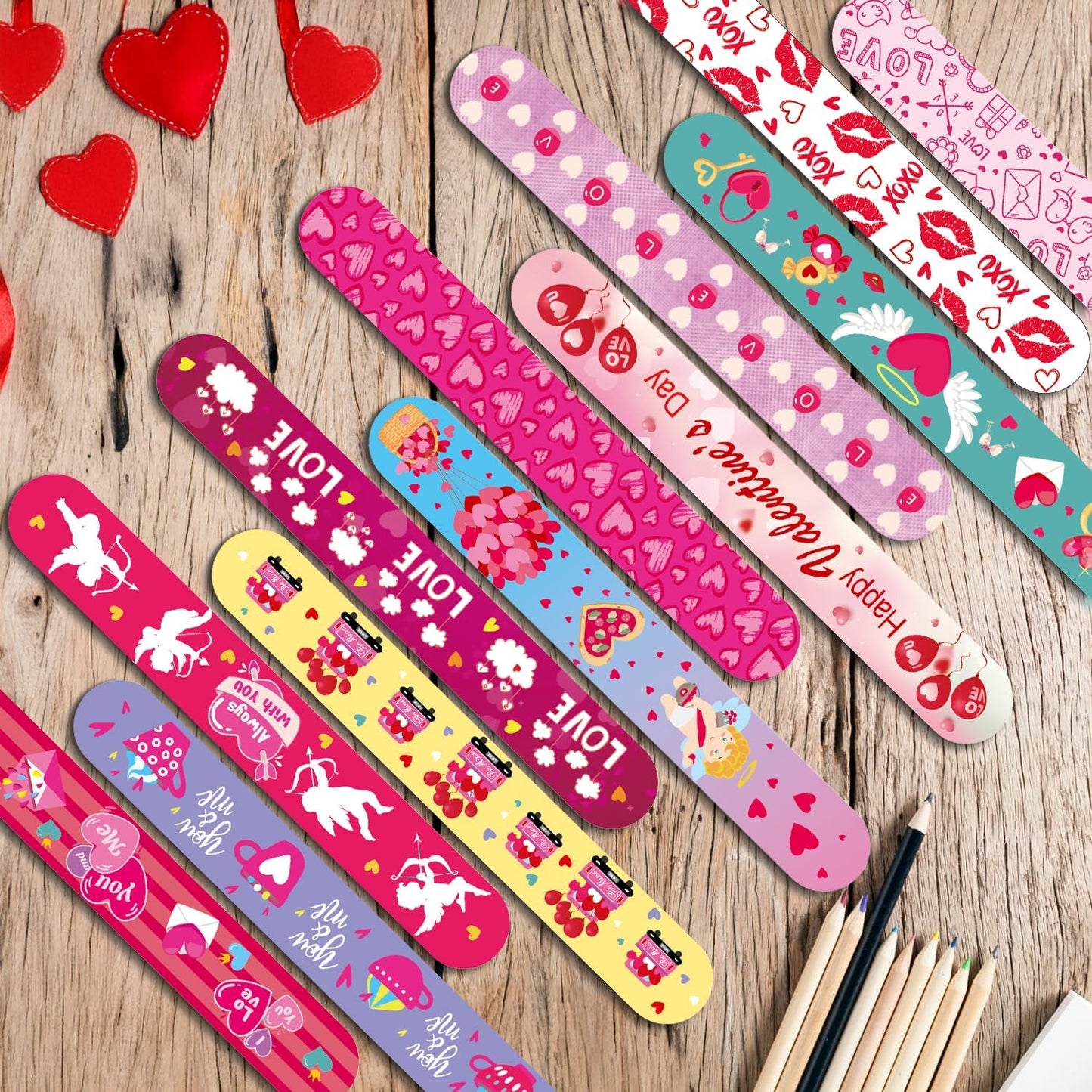 48 pcs 4th of July Slap Bracelets Toys, 4th of July Party Favors Supplies Patriotic Accessories Decorations