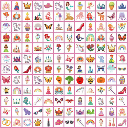 Partywind 408 PCS Kids Tattoos for Party Supplies, Individually Wrapped Sheet Temporary Tattoos Stickers for Kids Goodie Bag Stuffers, Fun Birthday Party Favors - Mixed
