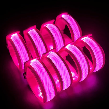KIRALUMI 8 PCS LED Glow Bracelets, Light Up Bracelets for Kids Adults - Christmas Glow in The Dark Party Bracelets Favors Supplies for Concerts, Festivals, Game Prizes, Sports, Rave Accessories.