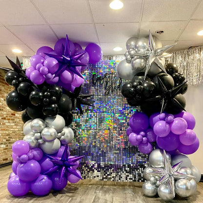 Pink Blue Purple Balloon, 60 Pcs 12 Inches Hot Pink Metallic Purple Teal Yellow Balloons Confetti Balloons for Kids Magic Theme Birthday Decoration Baby Shower Girls Music Party Supplies