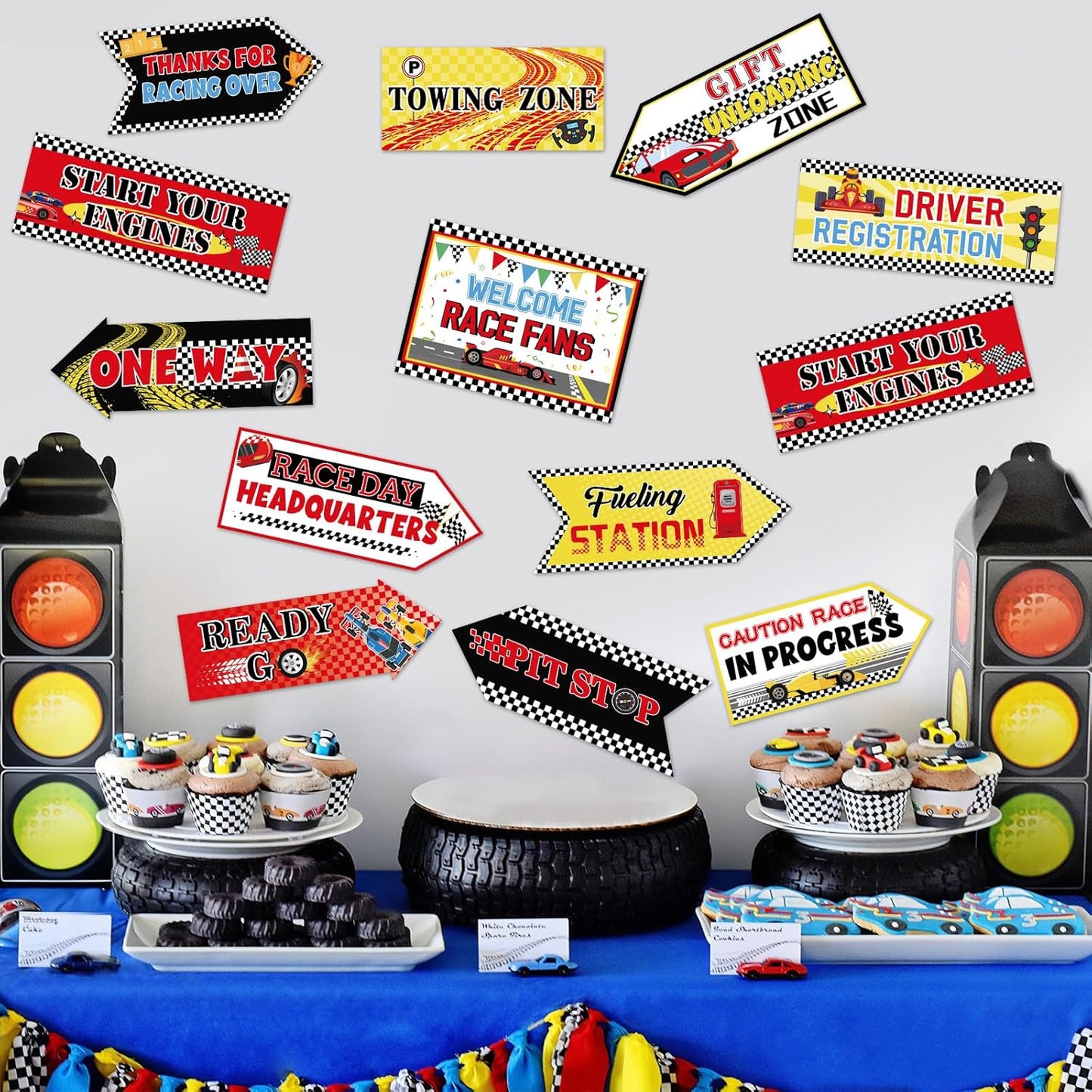 24 Pieces Retirement Decorations Retirement Party Directional Sign Retired Welcome Signs for Adults Retirement Themed Party Decorations Birthday Party Supplies