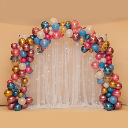 Balloon Decorations 50 Ft Strip Tape Arch Garland Streamer Ribbon Decorating Connectors for Wedding Birthday Party Baby Shower DIY