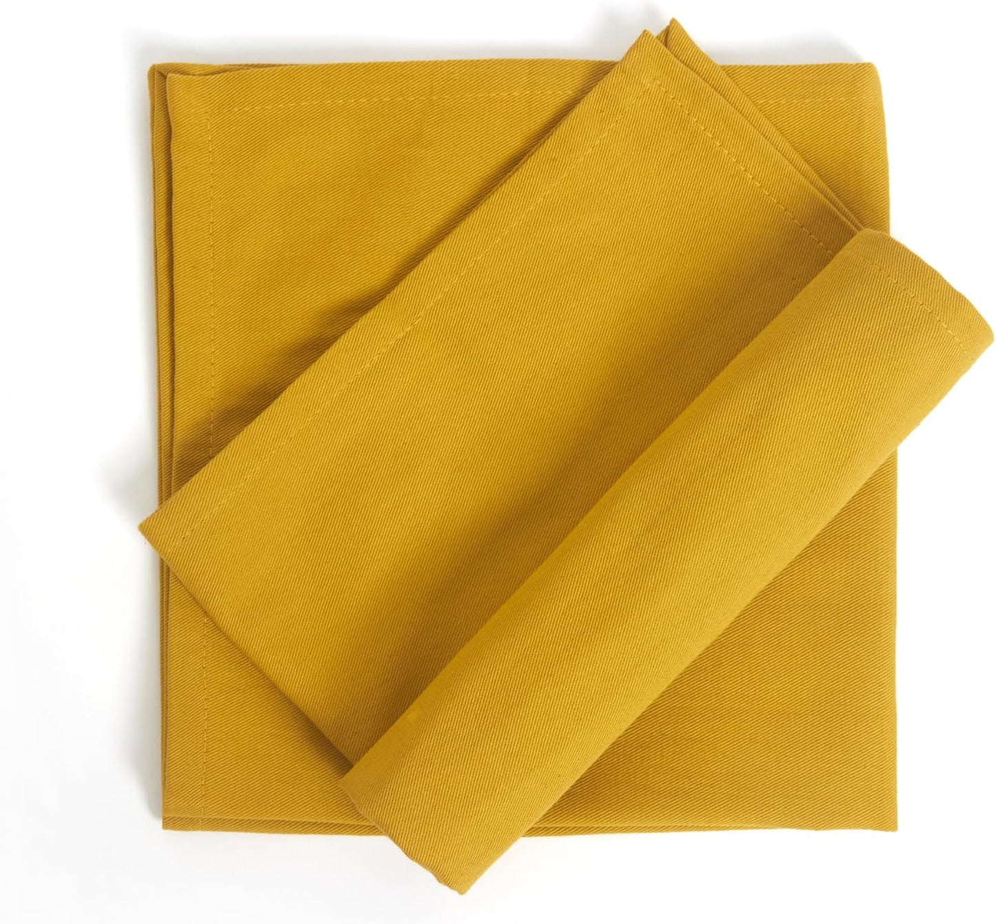ACCENTHOME Natural Cotton Linen Napkin Set of 12 18x18 inch Dinner Napkins - Washable Soft Premium Hotel Quality Reusable Hemmed Edges Napkins Perfect Table Linens for Family Dinners, Weddings