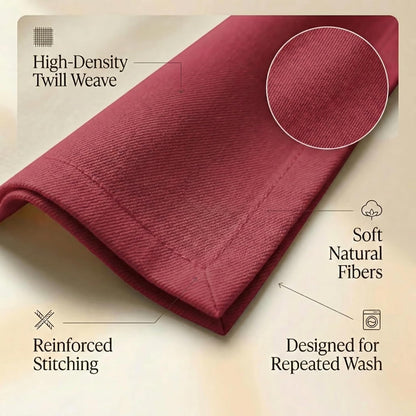 ACCENTHOME Natural Cotton Linen Napkin Set of 12 18x18 inch Dinner Napkins - Washable Soft Premium Hotel Quality Reusable Hemmed Edges Napkins Perfect Table Linens for Family Dinners, Weddings