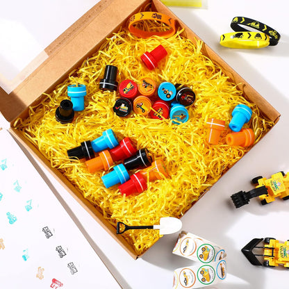 Aoriher 24 Pcs Construction Trucks Stampers Construction Party Favors Truck Party Favors Self Inking Stamps Classroom Rewards Treat Goody Bag Stuffers for Kids Birthday Supplies