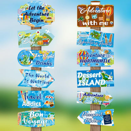 24 Pieces Retirement Decorations Retirement Party Directional Sign Retired Welcome Signs for Adults Retirement Themed Party Decorations Birthday Party Supplies