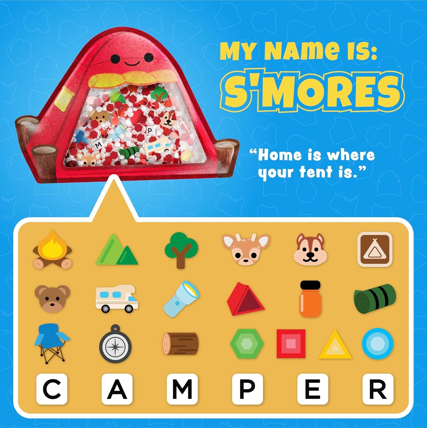 Vango BIZYBOO - The Original Seek & Find Plush - Hidden Object Search Problem Solving Educational Matching Game for Kids 2 and Up (Chill Bill)