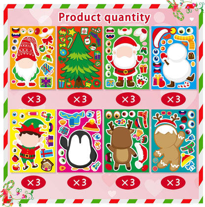 24 Sheets Summer Stickers for Kids Toddlers, Make-a-face Stickers for Kids Classroom Make Your Own Animal Mix & Match Sticker, Pool Beach Luau Hawaii Sticker, Summer Holiday Party Favors