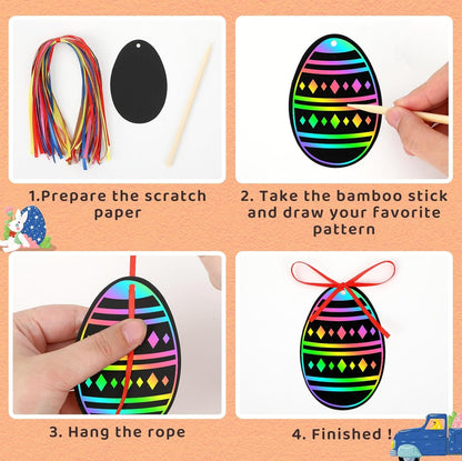 JULMELON 36 PCS Ocean Crafts, Rainbow Scratch Art Under The Sea Party Favors DIY Magic Color Summer Ocean Animals Scratch Cards for Summer Party Favors School Activities