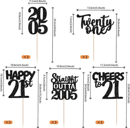 15 PCS 50th Birthday Centerpiece Sticks Fifty Happy 50th Straight Outta 1976 Table Flower Centerpieces Sticks Cheers to 50 Floral Decorations for 50th Birthday Party Centerpieces Supplies Black