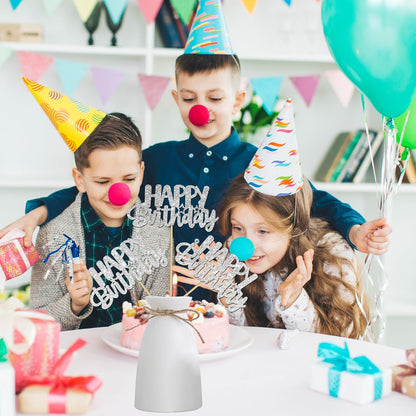 Glitter Silver Birthday Centerpiece Sticks 12PCS Happy Birthday Party Table Decorations Double Sided Birthday Party Centerpieces for Cheers to Birthday Anniversary Baby Shower Supplies