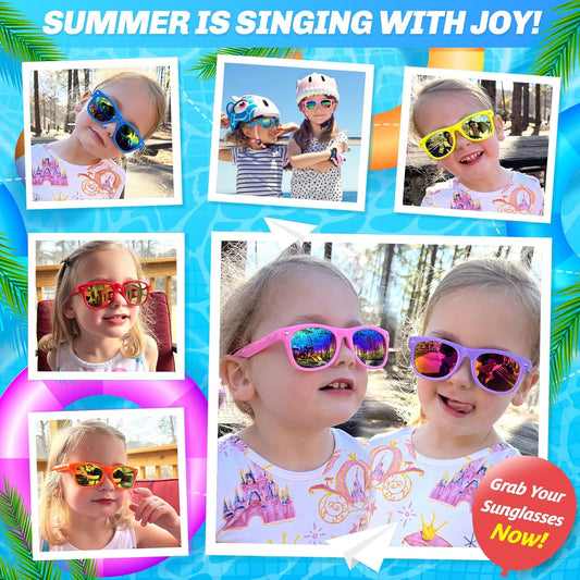 GINMIC Party Favors Kids sunglasses, 24Pack Kids, Boys and Girls Sunglasses Bulk Age 3-8 with UV400 Protection,Party Favors For Kids, Birthday Classroom Goodie Bags Party Supplies