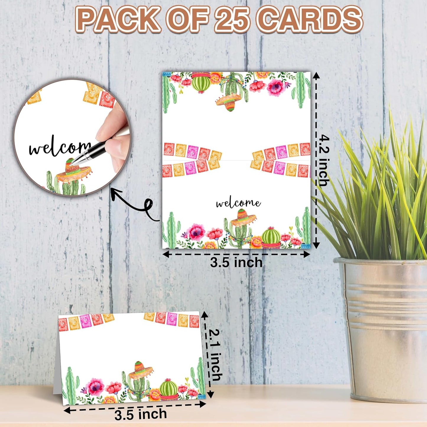Dinosaur Table Place Cards - 25PCS Tent Cards - Tropical Dino Themed Food Lables - Name Place Cards for Table Setting - Name Cards for Birthday Party Baby Shower - Scored for Easy Folding -10