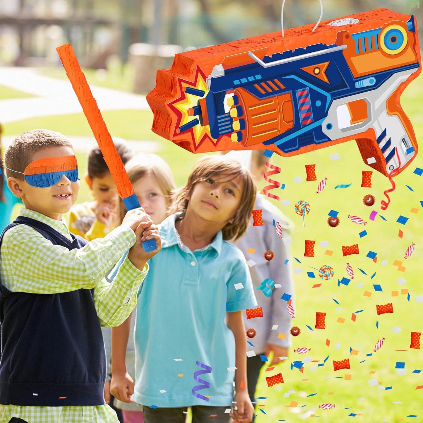 Sotiff Western Piñata Mexicanos Boots Piñata with Stick Blindfold Confetti for West Cielito Lindo Platos De Barro Themed Birthday Party Game Favors Decor 15 x 12 Inches