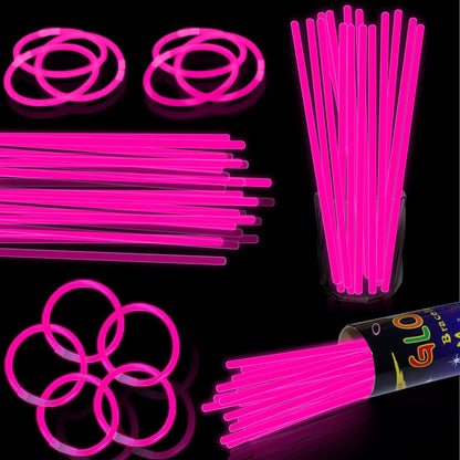 100 pk 8" Glow Sticks Bulk Party Favors, Light up Glow Necklaces & Bracelets in the Dark Party Supplies For Christmas Halloween 4th of July Birthday Neon Party (100 * Blue)