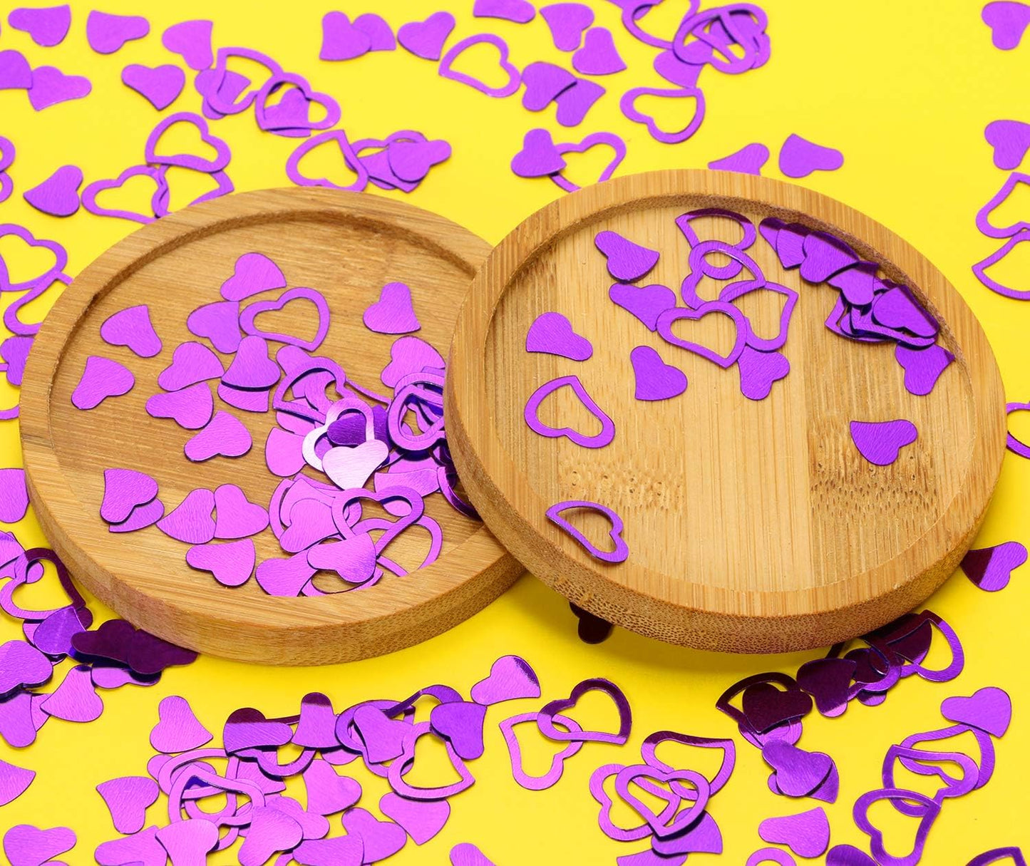 ONLYKXY 1200Pcs Love Heart Shaped Confetti, Table Wedding Decoration, Glitter Confetti for Wedding Party (Silver)