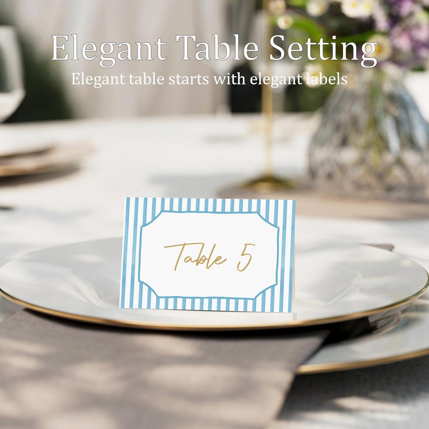 Mermaid Place Cards for Table Setting, 2 x 3.5" Escort Cards, 25 Under The Sea Tent Cards Food Label for Dinner Party, Wedding, Bridal Shower, Baby Shower, Birthday Party Supplies